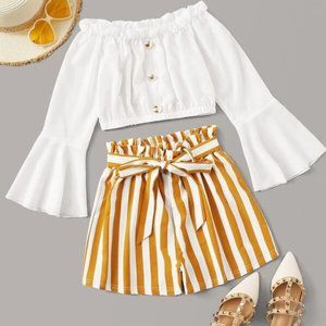 Shein top and short set